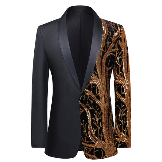 Traje Blazer Lentejuelas Hombre - Chaqueta Versátil Performance