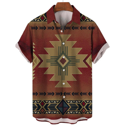 Camisa Vintage de Verano para Hombre Cuello V Talla 5XL - Image 23