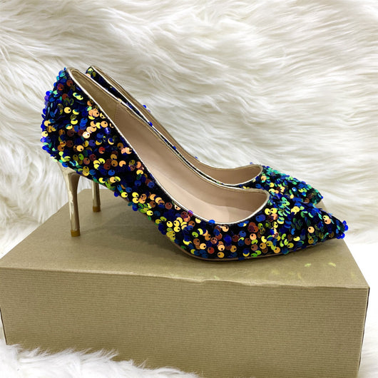Tacones Stiletto Puntiagudos con Detalles de Cuentas de Colores - Image 10