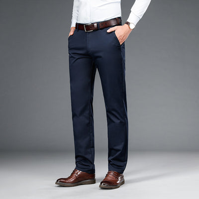 Pantalones de Vestir Hombre Corte Recto Ajuste Suelto con Elastano - Image 6