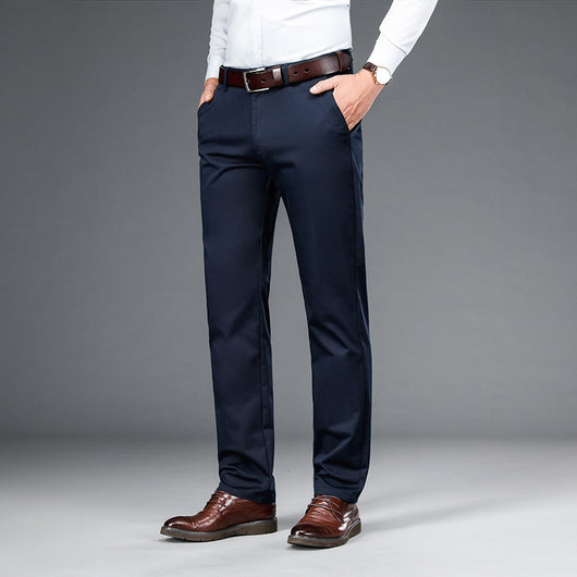 Pantalones de Vestir Hombre Corte Recto Ajuste Suelto con Elastano - Image 6
