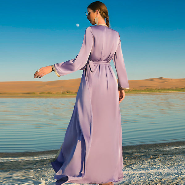 Vestido de Viaje Elegante Dubai Net Red