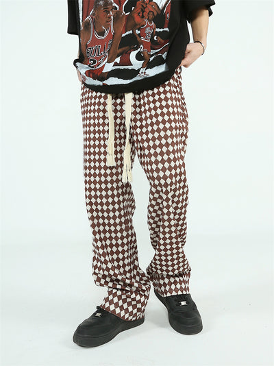 Pantalones Anchos de Cintura Elástica con Estampado Geométrico - Image 3
