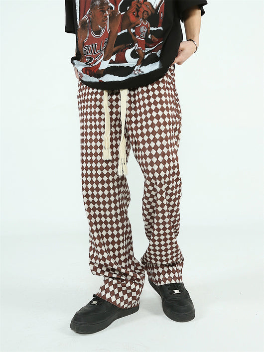 Pantalones Anchos de Cintura Elástica con Estampado Geométrico - Image 3