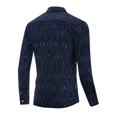 Camisa Casual de Algodón con Estampado para Hombre - Manga Larga Primavera Verano - Image 2