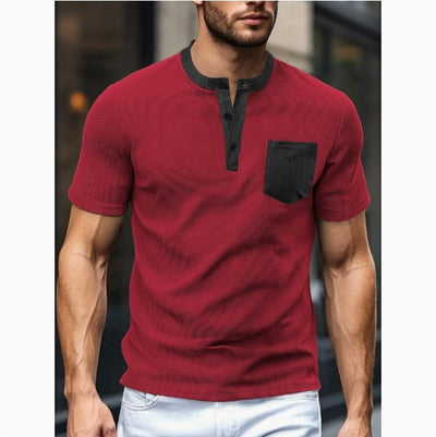 Henley de Punto Waffle Bloques de Color - Poliéster Resistente - Image 14