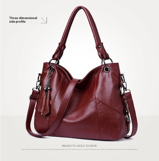 Bolso Bandolera de Cuero PU con Detalles de Costura y Borlas para Mujer - Image 21