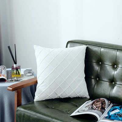 Funda de Almohada Cuadrille Terciopelo Suave para Sofá y Cama - Image 54