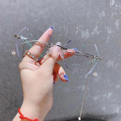 Gafas Graduadas Sin Marco para Mujer con Detalles en Cristales - Image 5