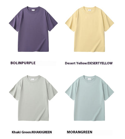 Camiseta Básica de Pareja Unisex - Colores Sólidos Modernos - Image 26