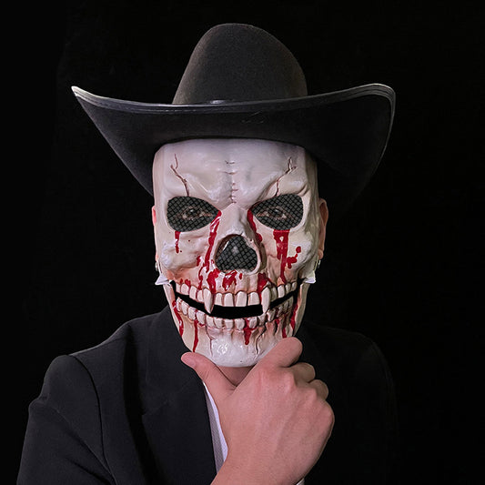 Máscara Cráneo Halloween con Mandíbula Móvil Realista - Image 2