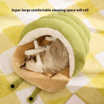 Cama Térmica Semicerrada para Gatos - Nido Acogedor tipo Caracol - Image 3