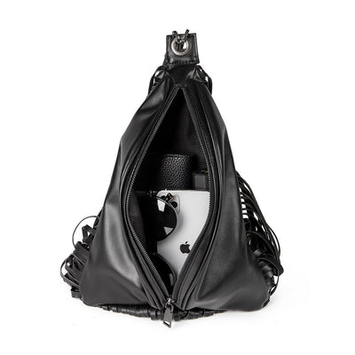 Mochila Elegante con Cartera Integrada y Detalles de Borlas - Image 6