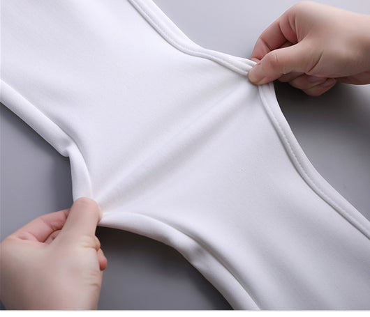 Pantalón Blanco Ajustado con Cintura Elástica Alta para Mujer - Image 3