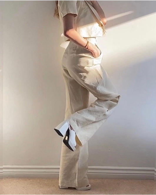Traje Verano Francés Pantalón Corto Manga Corta - Image 4