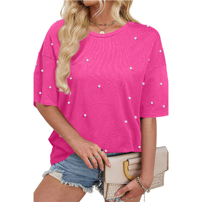 Blusa Elegante de Cuello Redondo y Manga Corta - Tendencia Europa y América - Image 8