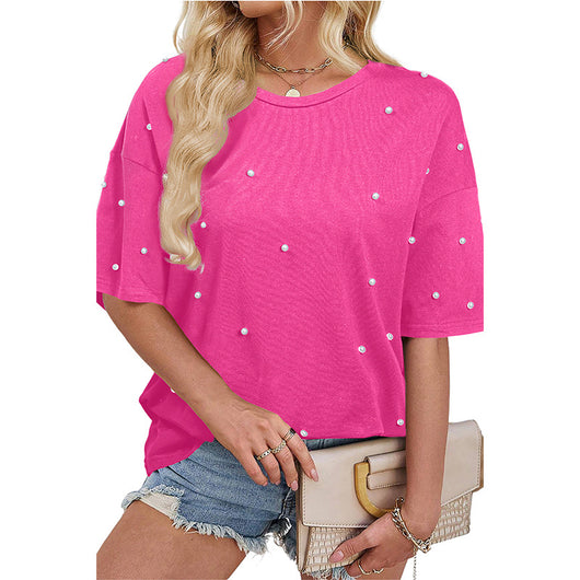 Blusa Elegante de Cuello Redondo y Manga Corta - Tendencia Europa y América - Image 8