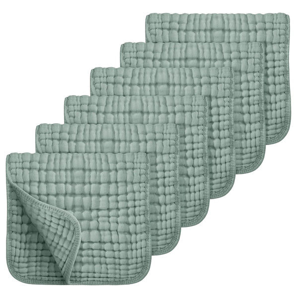 Paños para Eructar Muselina de Algodón - Pack de 6 Piezas Grandes 25x50cm, Súper Suaves y Absorbentes para Bebés