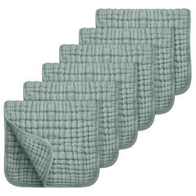 Paños para Eructar Muselina de Algodón - Pack de 6 Piezas Grandes 25x50cm, Súper Suaves y Absorbentes para Bebés