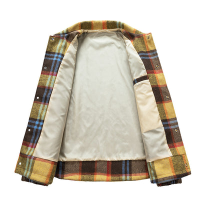 Chaqueta Camisa Tallas Grandes con Estampado Cuadros Bicolor - Image 4