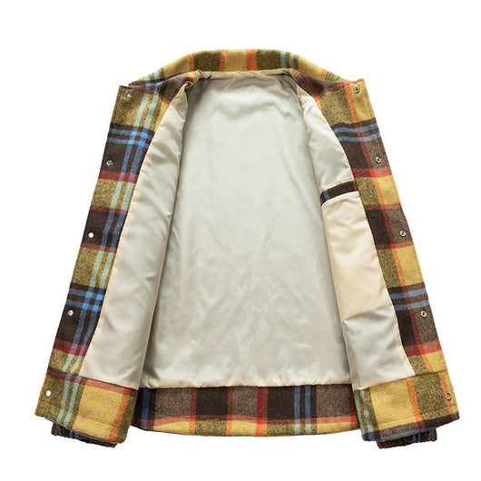 Chaqueta Camisa Tallas Grandes con Estampado Cuadros Bicolor - Image 4