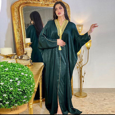 Cardigan Bata Mujer Manga Abullonada Color Sólido