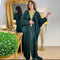 Cardigan Bata Mujer Manga Abullonada Color Sólido