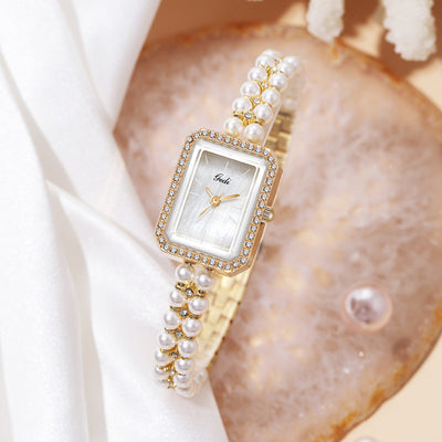 Reloj de Cuarzo Creativo para Mujer con Perlas de Concha - Image 3