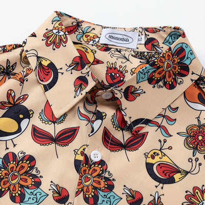 Camisa Retro Estampada de Manga Corta para Hombre - Image 11