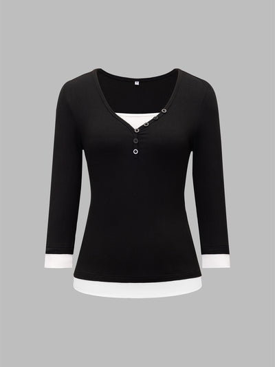 Camiseta Minimalista de Manga Larga para Mujer - Image 11