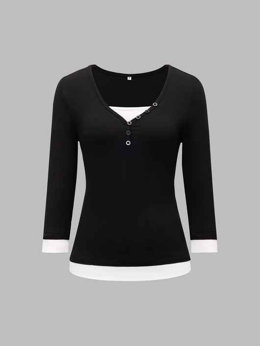 Camiseta Minimalista de Manga Larga para Mujer - Image 11