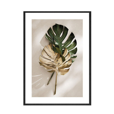 Póster Decorativo Hojas Verdes y Doradas para Sala de Estar - Image 14