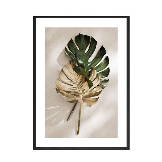 Póster Decorativo Hojas Verdes y Doradas para Sala de Estar - Image 14