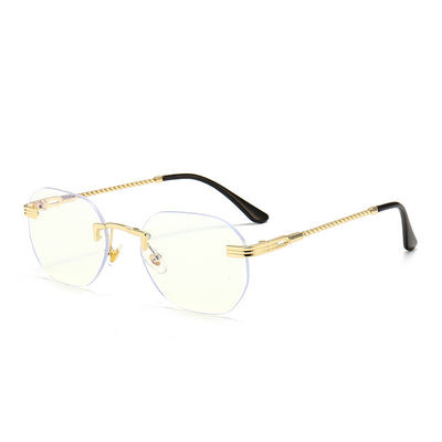 Gafas de Sol Cuadradas Sin Marco para Mujer con Lentes Marinos - Image 7