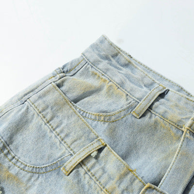 Pantalones Cortos Denim Estampado Holgados para Hombre - Image 11