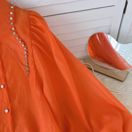 Blusa Elegante para Mujer con Cristales y Mangas Linterna - Image 18