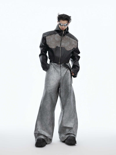Pantalón Plata Holgado de Pierna Ancha - Casual Moderno - Image 4