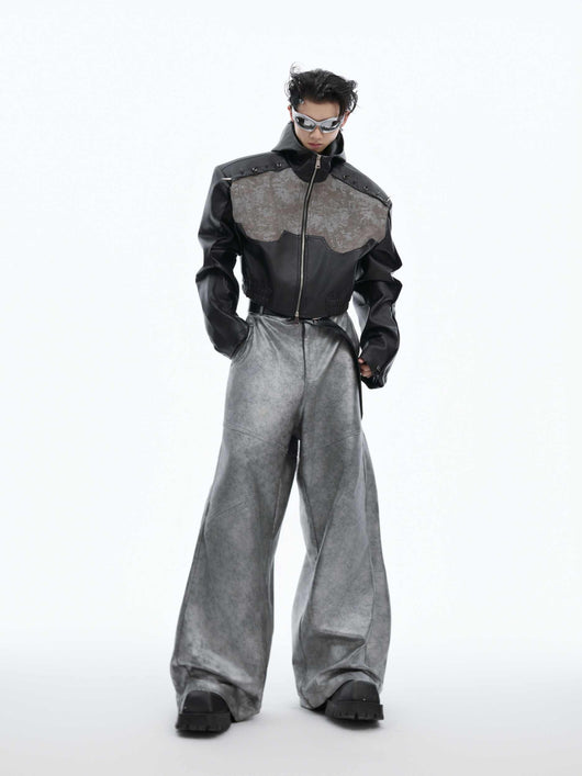 Pantalón Plata Holgado de Pierna Ancha - Casual Moderno - Image 4