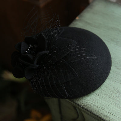 Sombrero de Copa Elegante con Red de Tul para Mujer - Image 12