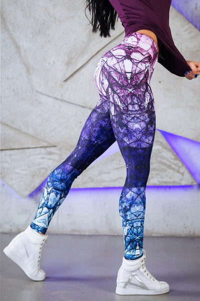 Pantalones Deportivos Yoga Cintura Alta con Estampado Multicolor - Image 9
