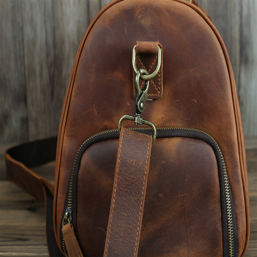 Bolsa de Viaje Grande Cuero Vintage Crazy Horse para Hombre - Image 8