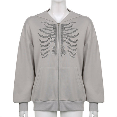 Sudadera Streetwear con Cierre de Mariposas y Cristales - Image 8