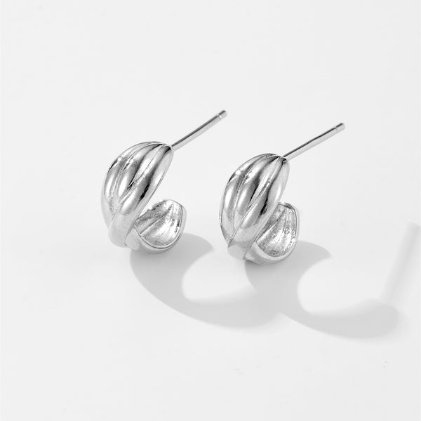 Aretes Coreanos Diseño Nicho Anillo Irregular - Image 6