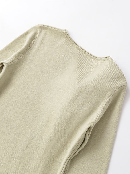 Suéter de Punto para Mujer con Cuello Redondo y Detalles Florales - Image 8