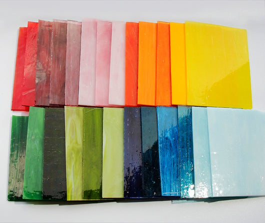Fragmentos de Mural de Mica Vidrio Coloreado Transparente Hecho a Mano - Image 16