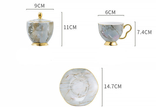 Juego de Tazas de Café en Porcelana Bone China Premium - Image 8