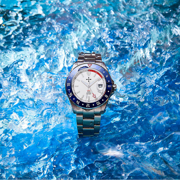 Reloj Hombre Acero Inoxidable Cristal Zafiro Luminoso Resistente al Agua