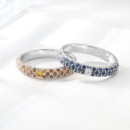 Anillo de Zafiro Natural Diseño Exclusivo Joyería Lujo Ligero