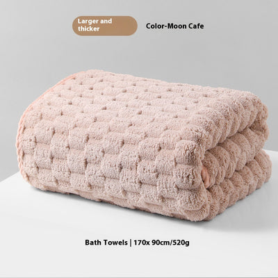 Toalla de Baño Gruesa Absorbente Coral Talla Grande - Fibra de Felpa Clase A sin Desprendimiento - Image 10
