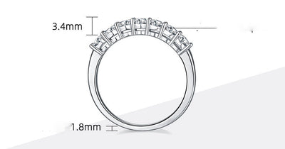 Anillo de Moissanita de 3mm Siete Estrellas - Diseño Minimalista y Elegante - Image 6